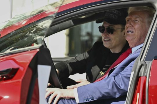 trump - musk tesla